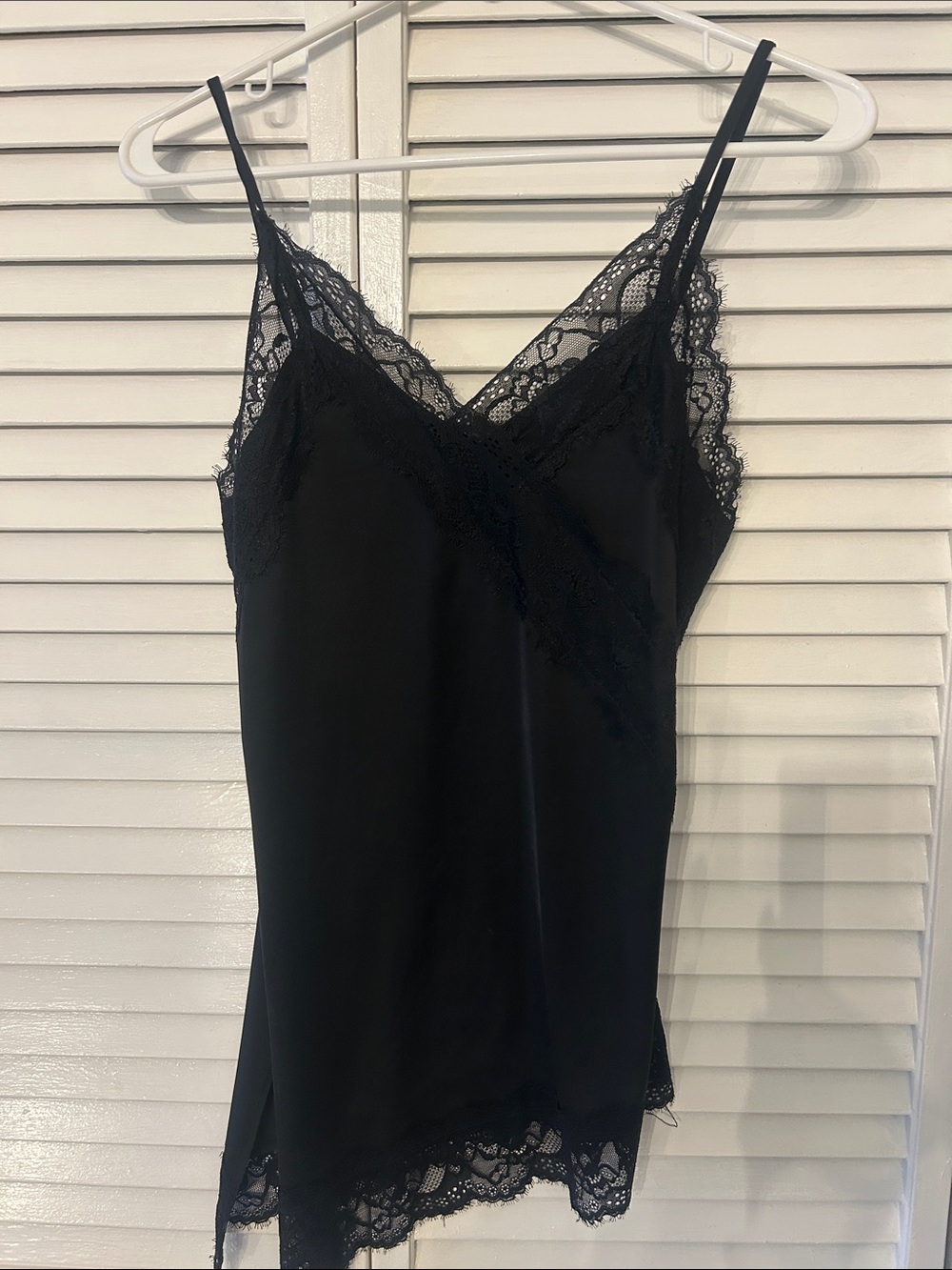 BNWT H&M Black Lace-Trim Satin Camisole -S